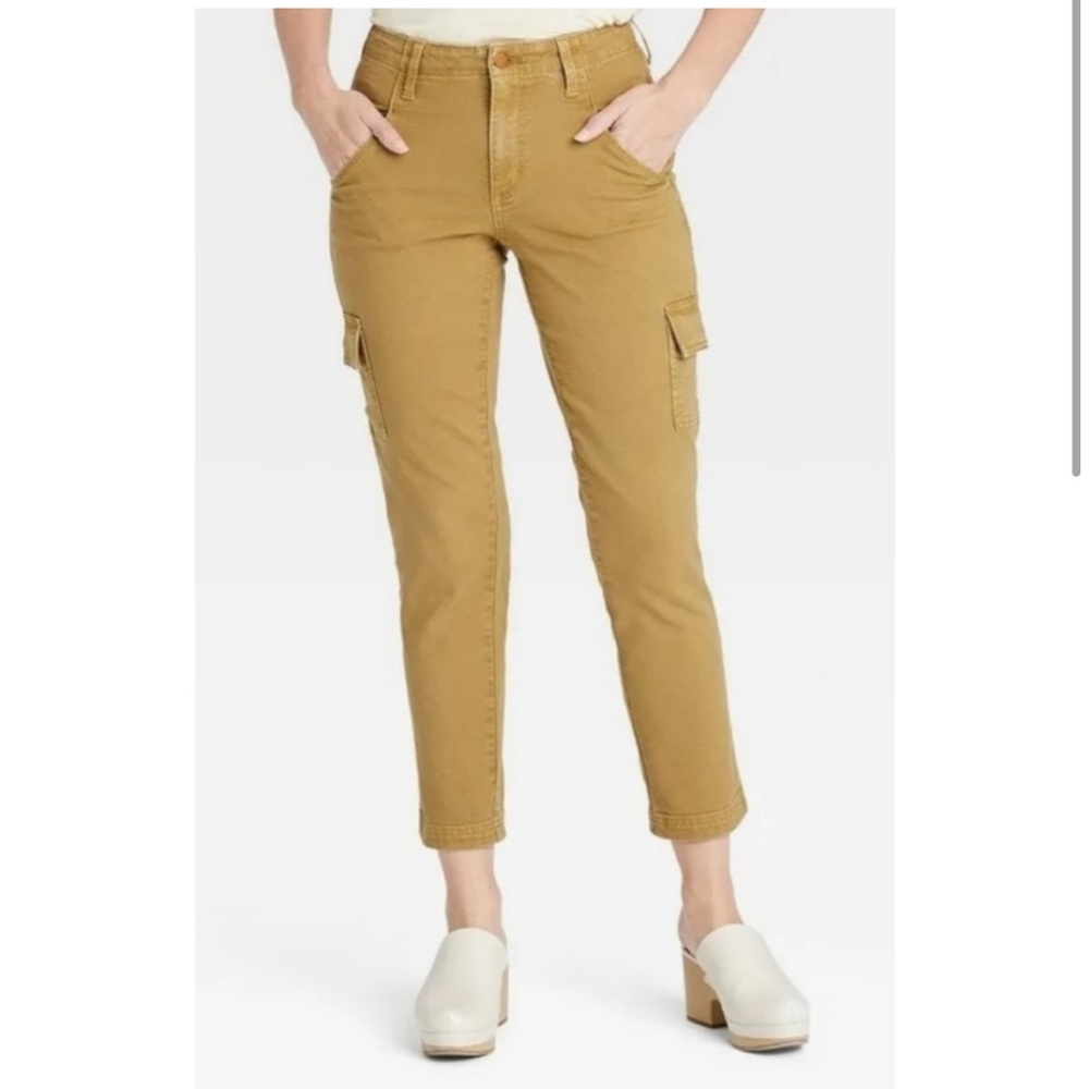 Universal Thread High Rise Slim Straight Cargo Pants Size 26